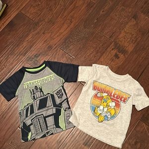Two (2) Jumping Beans Transformers T-Shirts. Size 4